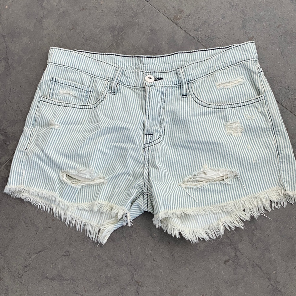 NSF Distressed Denim Cut Off Shorts NWT